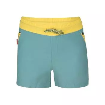 Треккинговые шорты для девочек Arendal ледник зеленый/лимонад TROLLKIDS, цвет gelb