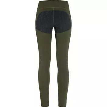 Треккинговые тайтсы Abisko HD женские Fjallraven, темно-зеленый