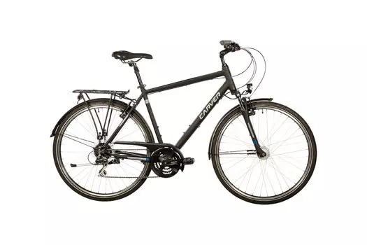 Треккинговый велосипед Carver Tour 100 - 28 дюймов - Diamant - 2024, цвет Schwarz|black/silver/blue
