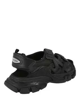Трековые однотонные сандалии Balenciaga, черный