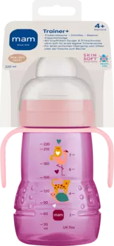Тренажёр для бутылочки розовый с 4 месяцев 220 мл 1 шт. MAM