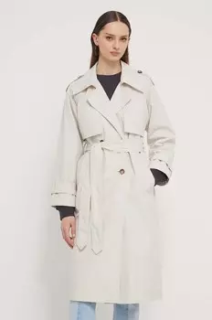 Тренч Abercrombie & Fitch, бежевый
