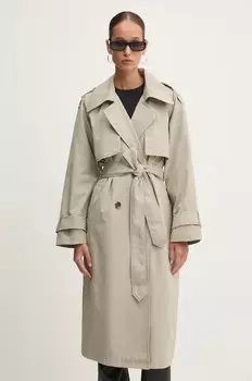 Тренч Abercrombie & Fitch, бежевый