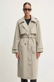Тренч Abercrombie & Fitch, бежевый
