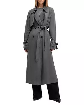 Тренч ALLSAINTS Коко, серый