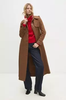 Тренч Answear Lab, коричневый