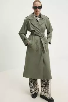 Тренч Answear Lab, зеленый