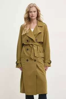 Тренч Answear.Lab, зеленый