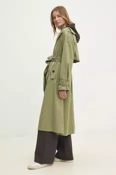 Тренч Answear.Lab, зеленый