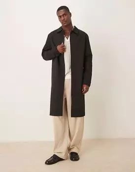 Тренч ASOS DESIGN черного цвета