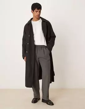 Тренч ASOS DESIGN черного цвета