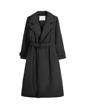 Тренч Bershka Between-Seasons Coat, антрацит