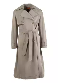 Тренч BOSS ORANGE "C_Chenny-D" (2 шт., с поясом), с воротником с лацканами, бежевый