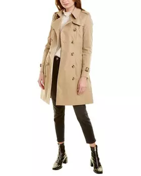 Тренч Burberry Chelsea Heritage, серый