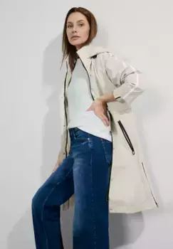 Тренч Cecil со съемным капюшоном, бежевый