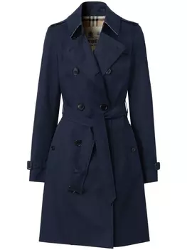 Тренч Chelsea Heritage длины миди Burberry, синий