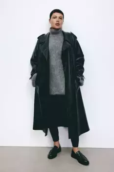 Тренч чино H&M, черный