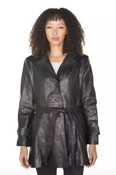 Тренч длиной 3/4-Ranchi Infinity Leather, черный