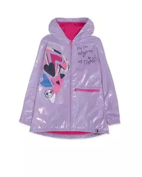 Тренч для девочки с капюшоном и застежкой-молнией Tuc tuc, сиреневый