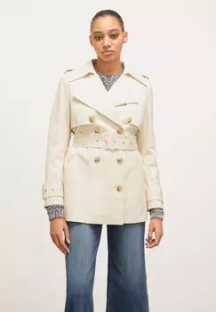 Тренч DOPPIOPETTO Motivi, белый