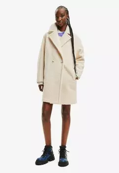 Тренч Double-Breasted Boucl Desigual, белый