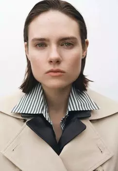 Тренч EIFFEL Mango, бежевый