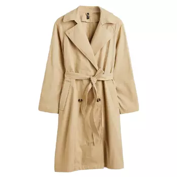 Тренч H&amp;M Cotton Twill, бежевый