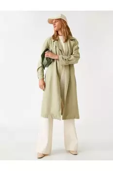 Тренч - Хаки - Двубортный Koton