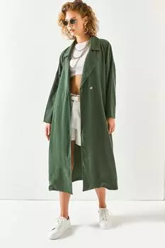 Тренч - Хаки - Двубортный Olalook