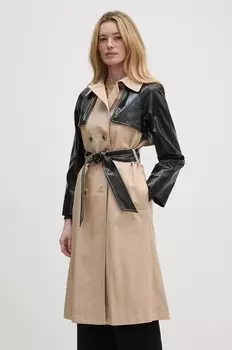 Тренч из хлопка Sisley, бежевый