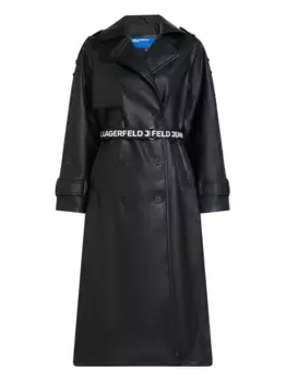 Тренч из искусственной кожи Karl Lagerfeld Jeans, черный