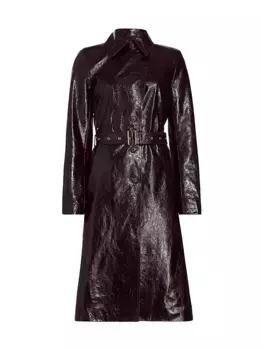 Тренч из лакированной кожи Helmut Lang, цвет wine