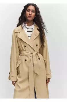Тренч из лиоцелла Mango, бежевый