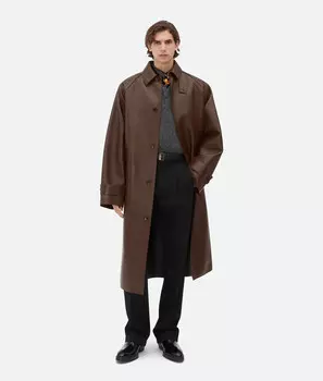Тренч из проклеенной кожи Bottega Veneta
