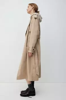 Тренч из твила H&M, бежевый