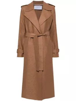 Тренч из вирджинской шерсти Harris Wharf London, коричневый