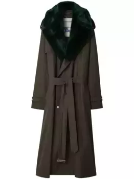 Тренч Kennington с поясом BURBERRY, зеленый