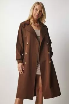 Тренч - Коричневый - Базовый Happiness stanbul