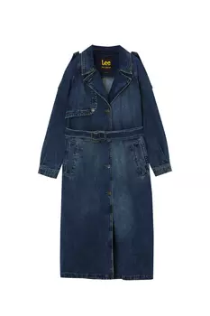Тренч Lee x Pull&Bear Oversize Denim, синий