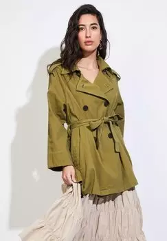 Тренч LOVE & MONEY, зеленый