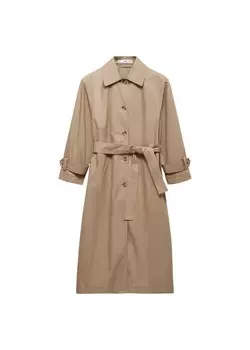 Тренч MANGO Between-Seasons Coat Rec, кэмел