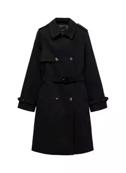 Тренч Mango, черный