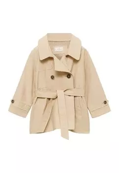 Тренч Mango Kids, песочный