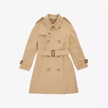 Тренч Mayfair из хлопка 8-14 лет Burberry, цвет honey