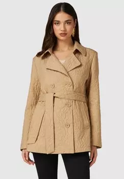 Тренч MIDI MATELASS Oltre, бежевый