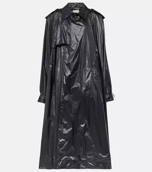 Тренч оверсайз Saint Laurent, черный