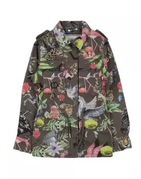 Тренч Philipp Plein, зеленый