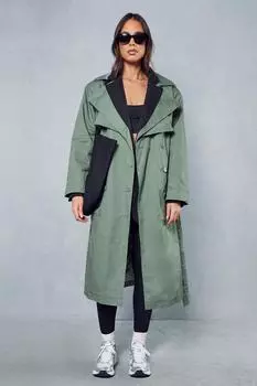 Тренч премиум-класса Misspap Lifestyle, хаки