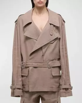 Тренч Rider с поясом Helmut Lang, цвет Driftwood
