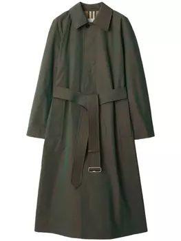 Тренч с блестящим эффектом Burberry, зеленый
